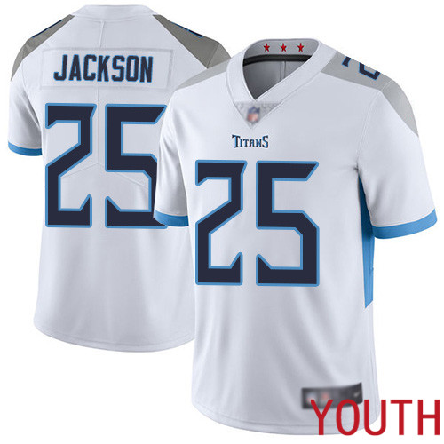 Tennessee Titans Limited White Youth Adoree  Jackson Road Jersey NFL Football #25 Vapor Untouchable->youth nfl jersey->Youth Jersey